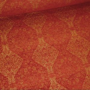 Vintage Style Chenille Fabric Tomato 🍅 Red